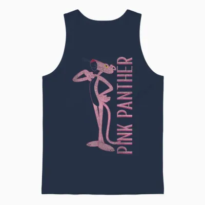 Full Portrait of the Pink Panther T-Shirt, White, S Unisex Tank Top - Navy