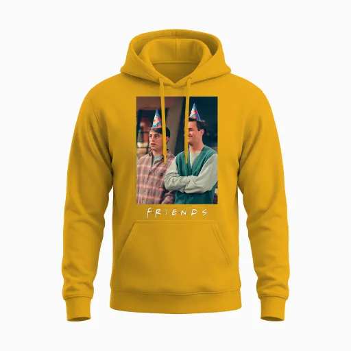 Friends Tv Series Joey & Chandler Birthday Ny Logo Papl181 Unisex Hoodie - Gold