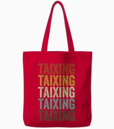 Taixing China Retro Vintage Tote Bags - Red