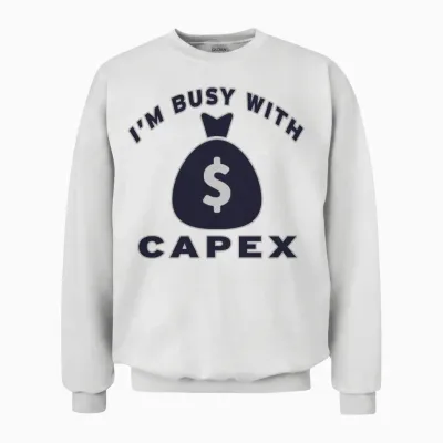 I M Busy with Capex Unisex Sweatshirt - White