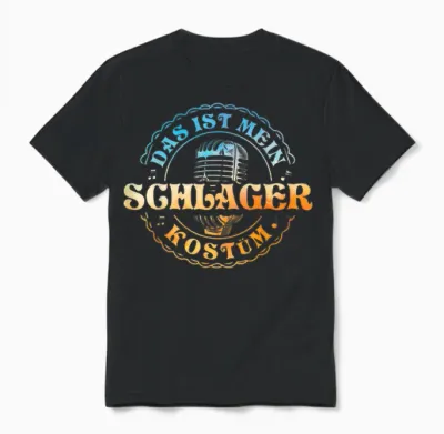 Das Ist Mein Schlager Costume T-Shirt, Black, S Unisex T-Shirt - Black