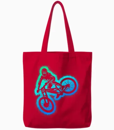 Mtb Mountain Bike Downhill Kinder Herren Jungen Mountainbike Tote Bags - Red