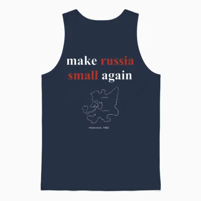 Volodymyr Zelenskyy Make Russia Small Again Unisex Tank Top - Navy