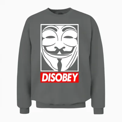 Disobey Unisex Sweatshirt - Graphite Heather