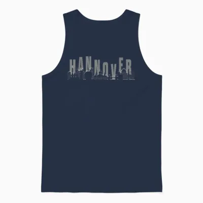 Hannover Skyline Design Unisex Tank Top - Navy
