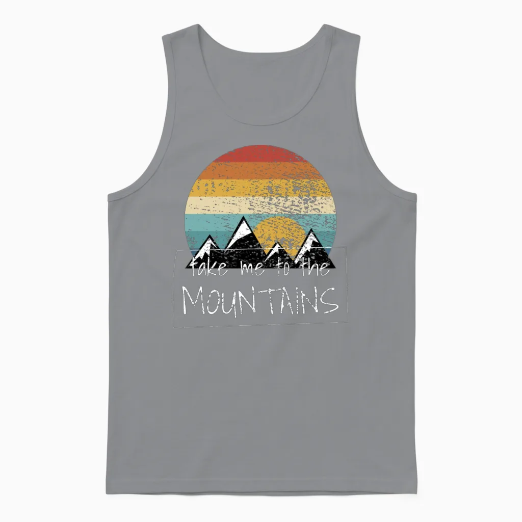 Hiking - Take Me to the Mountains Unisex Tank Top in Sport Grey