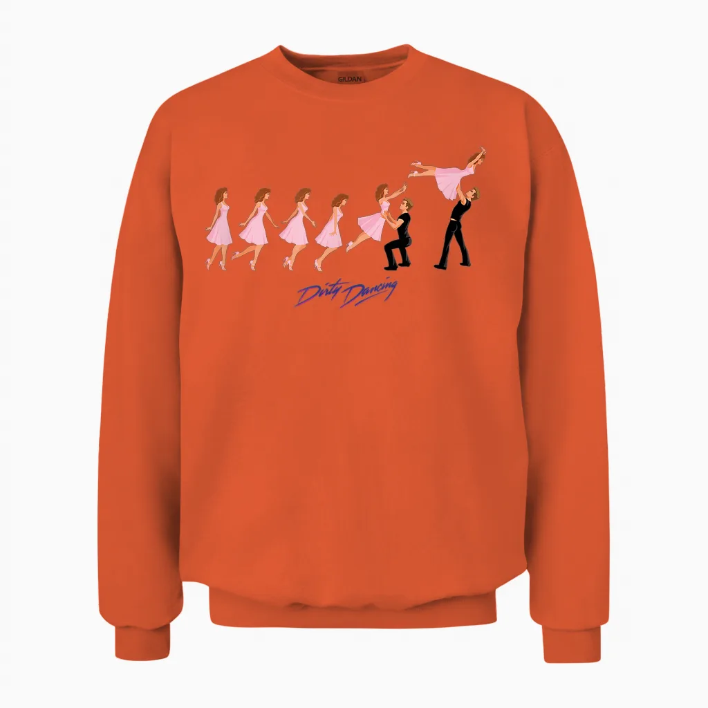 Dirty Dancing the Lift Unisex Sweatshirt in Orange