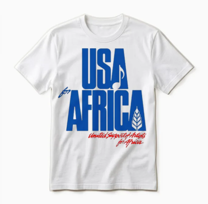 Usa for Africa Merch Patriotic & 4th of July Gift Unisex T-Shirt in White