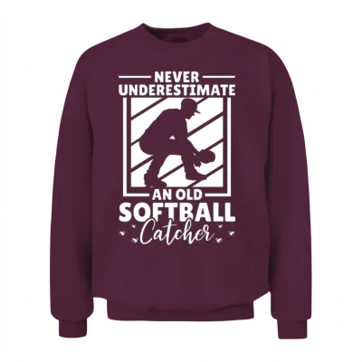 Softball Funny Unisex Sweatshirt - Maroon