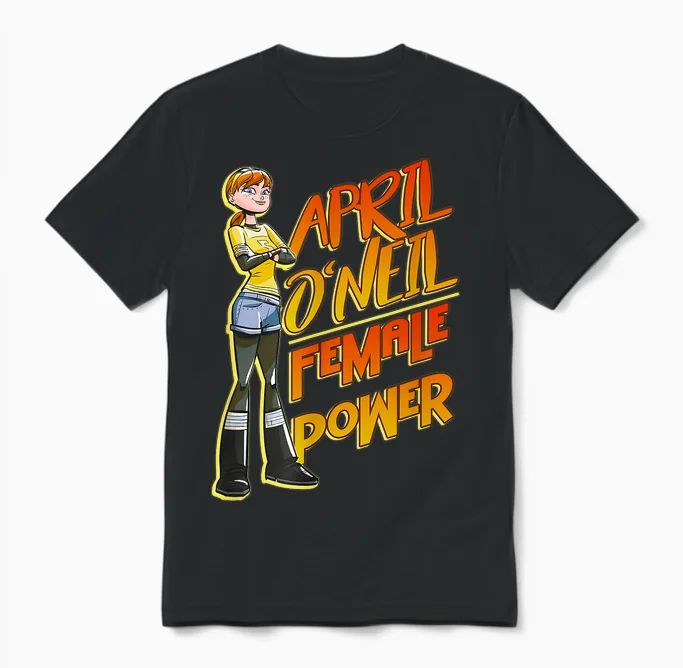 April O'neill - Female Power Unisex T-Shirt in Black