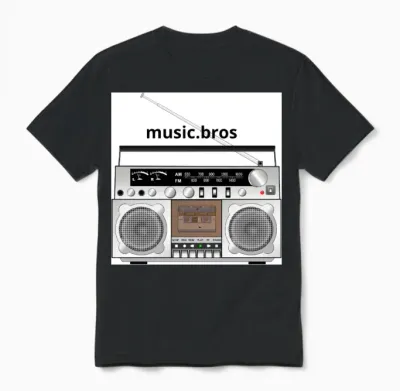 Retro Boombox Nostalgia Unisex T-Shirt - Black