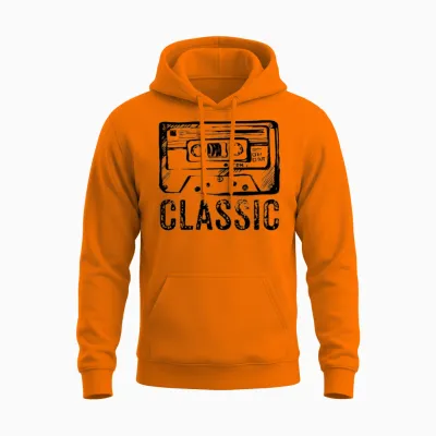Retro Unisex Hoodie - Safety Orange