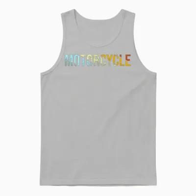 Motorcycle Retro Unisex Tank Top - Ash