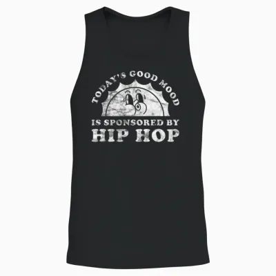 Retro Vintage Hip Unisex Tank Top - Black