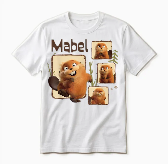 Disney and Pixar's Hoppers Beaver Mabel Tanaka Unisex T-Shirt in White