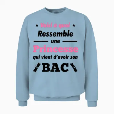 Bac 2025 Baccalaureate Congratulations Humour Gift Bac 2025 Unisex Sweatshirt - Light Blue