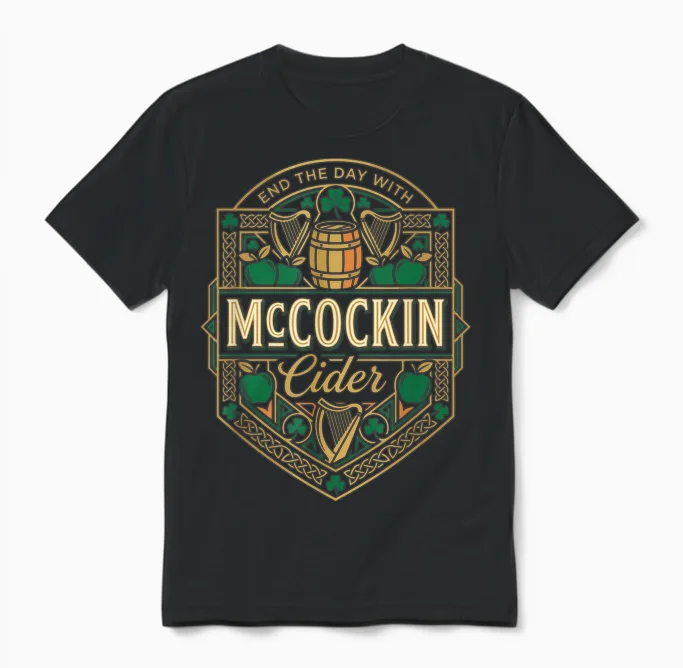 Mccocking Cider Unisex T-Shirt in Black
