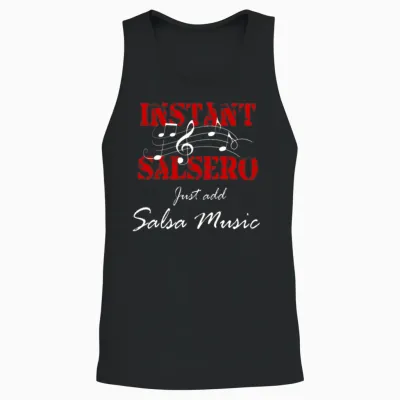 Instant Salsero Just Add Salsa Music Unisex Tank Top - Black