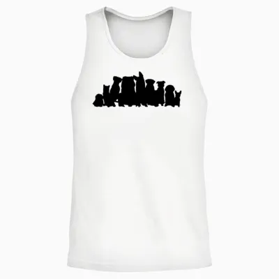 Dogs, Dog Unisex Tank Top - White
