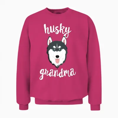 Siberian Husky Grandma Pawma Dog Grandparents Unisex Sweatshirt - Heliconia