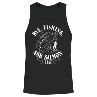 Funny Fishing Unisex Tank Top - Black – 2