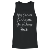 Funny Funk Cancer Gift Hey Cancer Unisex Tank Top - Black – 2