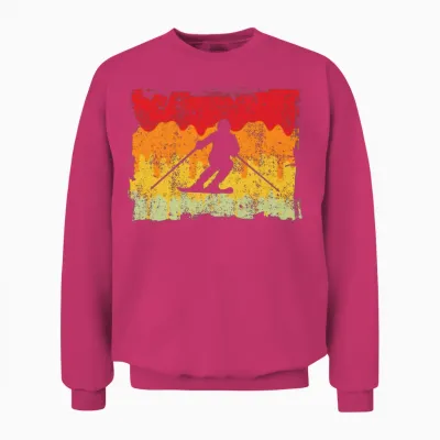 Ski Retro Unisex Sweatshirt - Heliconia