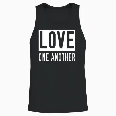 Love One Another Unisex Tank Top - Black