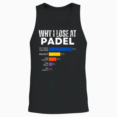 Why I Lose at Padel Tennis Funny Excuses for Women and Men Unisex Tank Top - Black