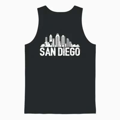 San Diego Skyline Unisex Tank Top - Black