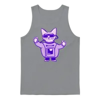 Funny Cat in Astronaut Suit Funny Animals Unisex Tank Top - Sport Grey – 1