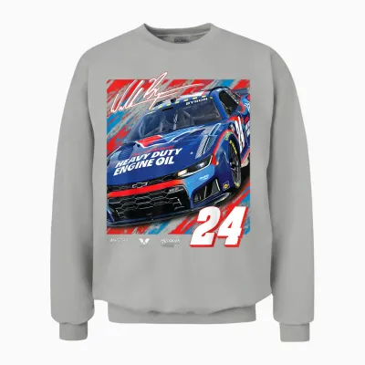 Nascar - William Byron - Valvoline Full Throttle Unisex Sweatshirt - Ash