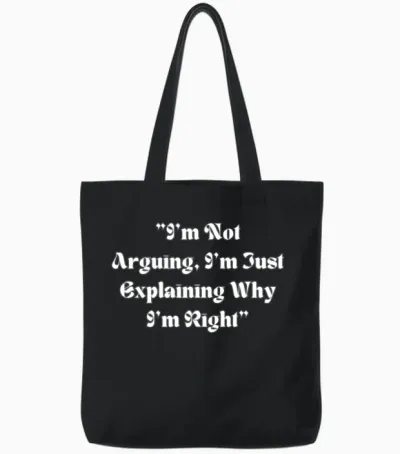 Funny Tote Bags - Black