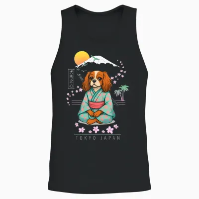 Cavalier King Charles Spaniel Unisex Tank Top - Black