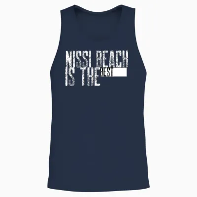 Nissi Beach Is the Best Unisex Tank Top - Navy
