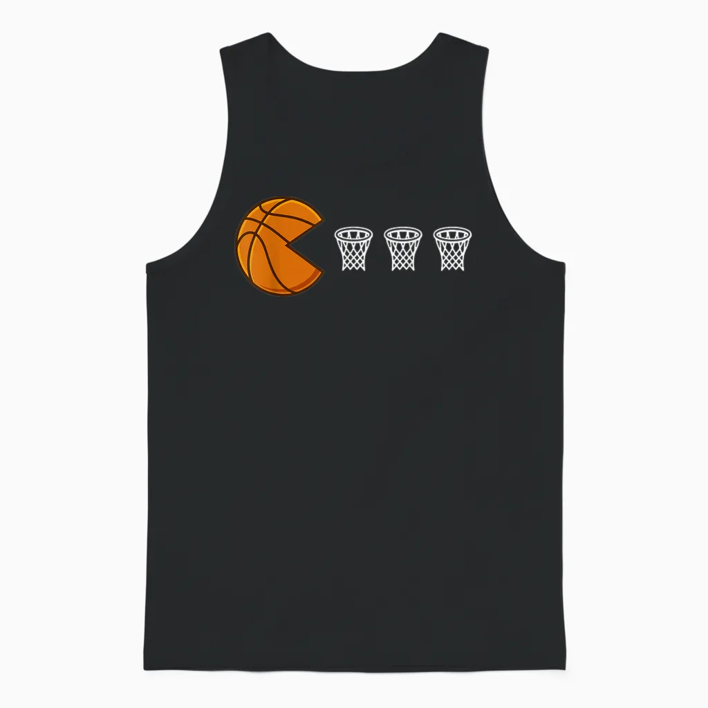 Basketball Hoops Basketball Player Unisex Tank Top in Black