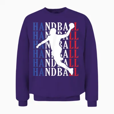 Handball Player Handball France Child Boy Funny Unisex Sweatshirt - Purple