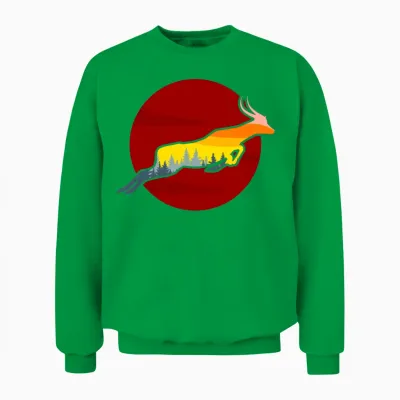 Retro Antelope Unisex Sweatshirt - Irish Green