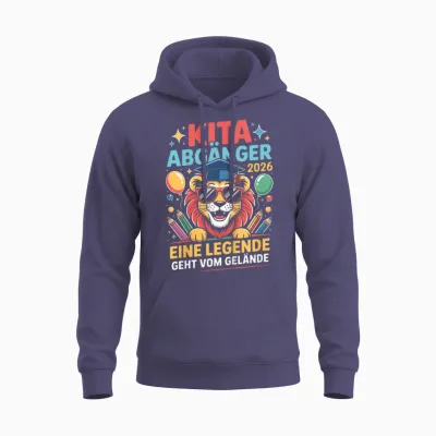 Children's Kita Leavers 2026 School Child First Day Unisex Hoodie - Heather Sport Dark Navy