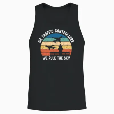Air Traffic Controller Atc Air Traffic Control Unisex Tank Top - Black