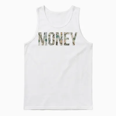 Money Funny Unisex Tank Top - White