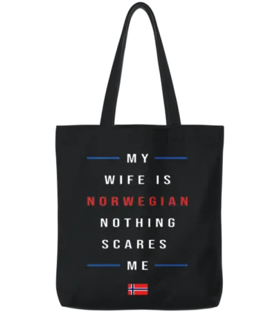 Norway Norwegian Oslo Viking Tote Bags - Black