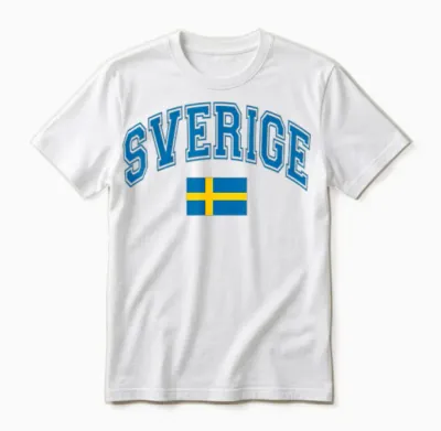 Schweden Sverige Flagge Unisex T-Shirt - White