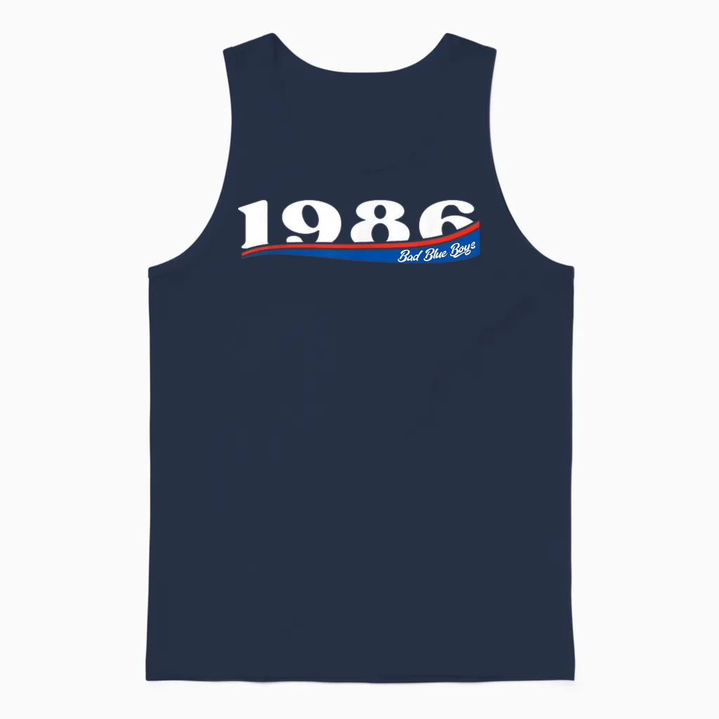Bad Blue Boys 1986 Zagreb Ultra Kroatien Hrvatska Flagge Unisex Tank Top in Navy