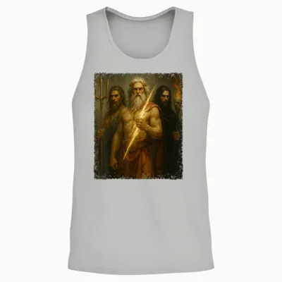 Greek Gods Zeus Poseidon Hades Greek Mythology Unisex Tank Top - Ash