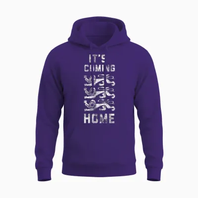 It's Coming Home Football T-Shirt England Unisex Hoodie - Purple