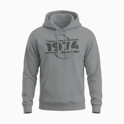 Uniquely Retro Since Vintage 1974 Unisex Hoodie - Sport Grey