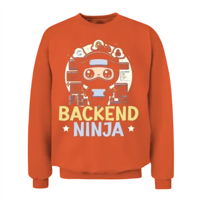 Backend Developer Programming Software Programmer Unisex Sweatshirt - Orange