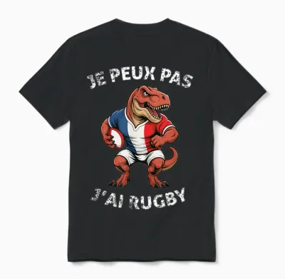 Je Peux Pas J'ai Rugby Player Rugby Lovers Sport Rugby Unisex T-Shirt - Black