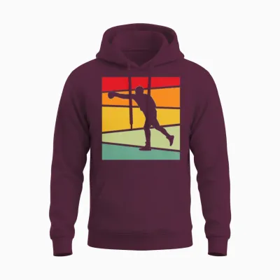 Boxing Retro Unisex Hoodie - Maroon